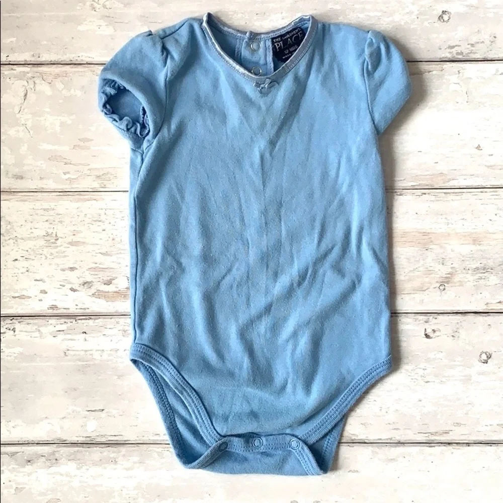 Baby Girls 12m Outfit Children’s Place Floral Stripes Print Leggings Blue Onesie